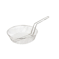 Met Lux Round Nickel-Plated Coarse Mesh Culinary Basket - 12