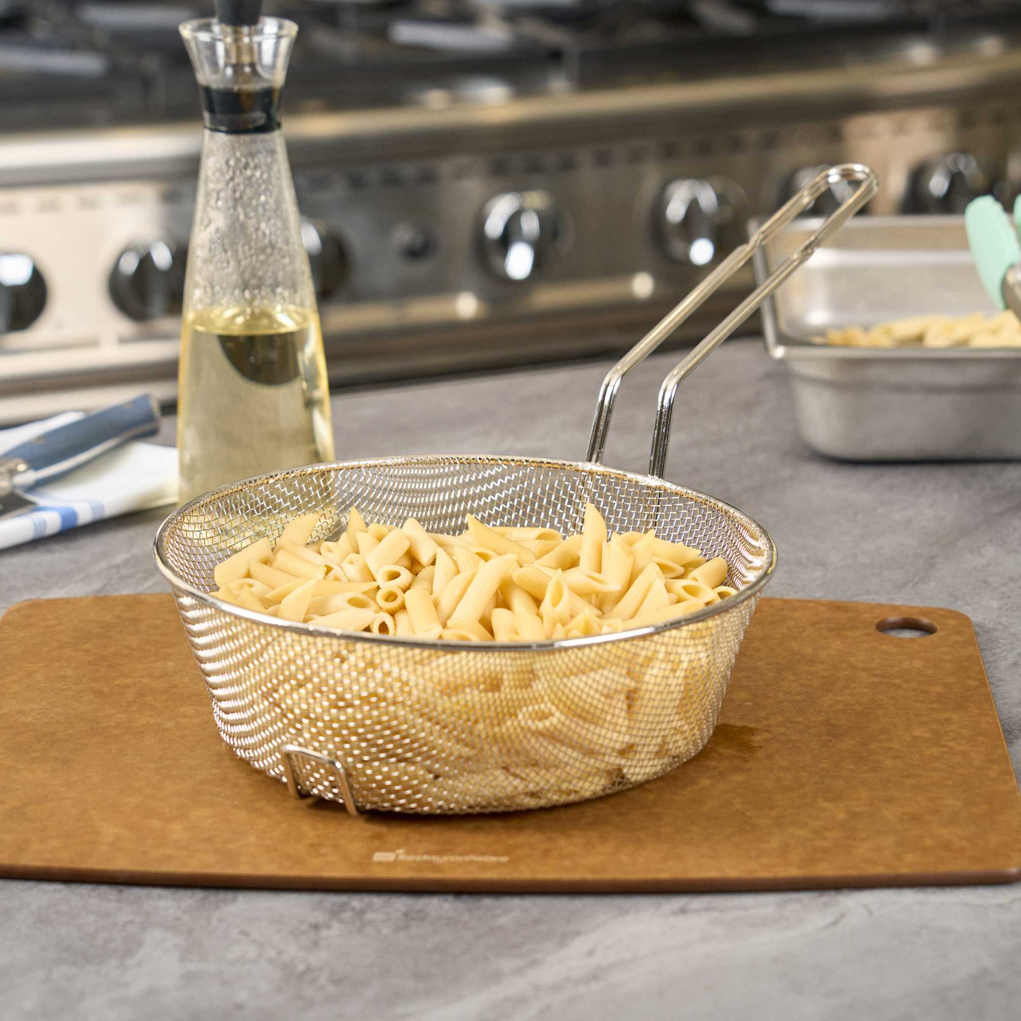 Met Lux Round Nickel-Plated Fine Mesh Culinary Basket - 10" - 1 count box