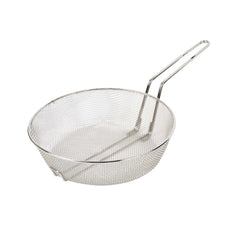 Met Lux Round Nickel-Plated Fine Mesh Culinary Basket - 12