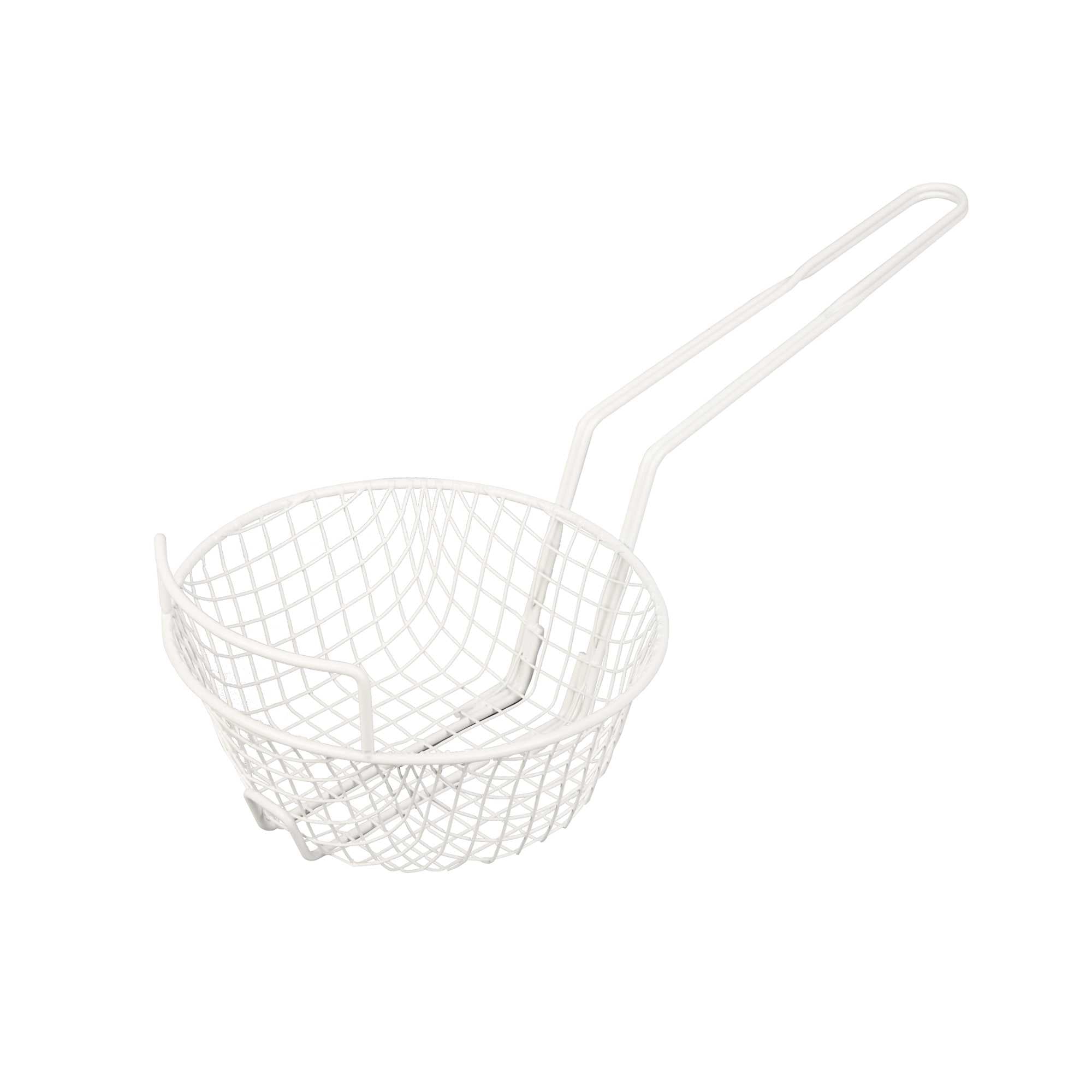 Met Lux Epoxy-Coated Coarse Mesh Breading Basket - with Helper Handle - 8" - 1 count box