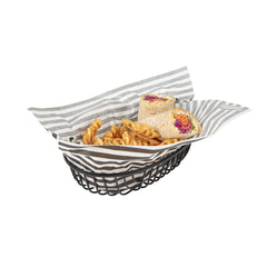 Met Lux Oval Black Wire Basket - 9