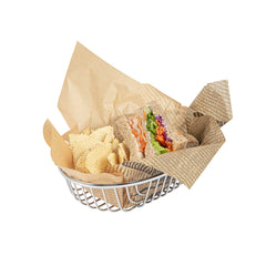 Met Lux Oval Chrome Wire Basket - 9
