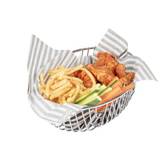 Met Lux Oval Chrome Wire Basket - 10