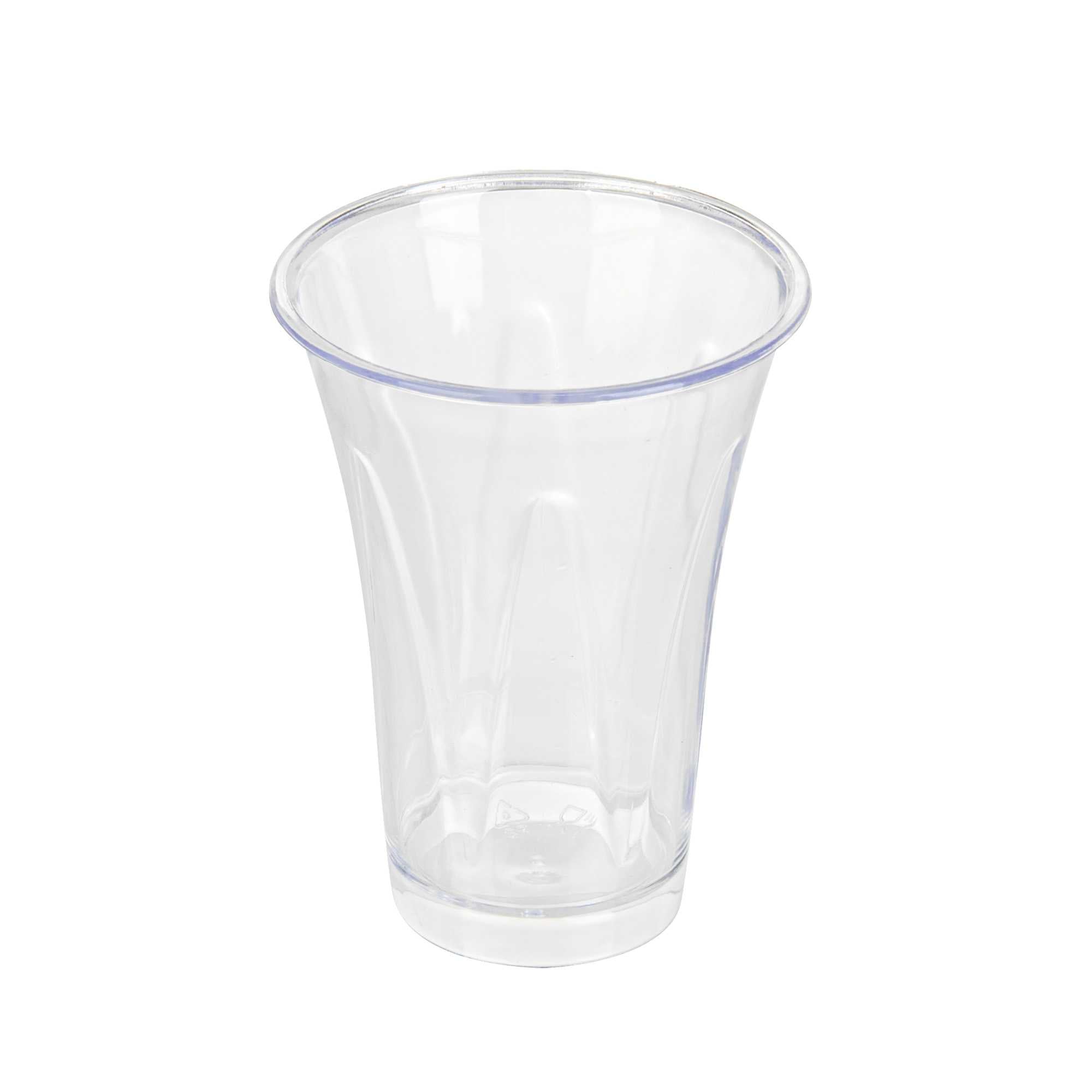 Mini Serve 2 oz Round Clear Plastic Mini Trumpet Cup - 2" x 2" x 2 1/2" - 100 count box