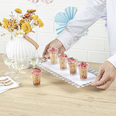 Mini Serve 2 oz Round Clear Plastic Mini Trumpet Cup - 2