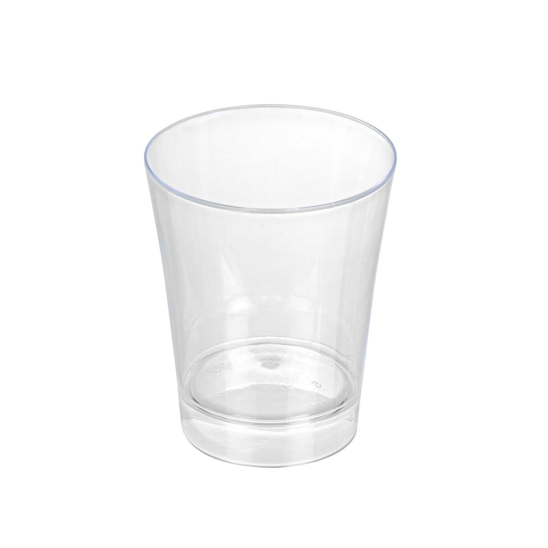 Mini Serve 3 oz Round Clear Plastic Mini Parfait Glass - 2" x 2" x 2 1/2" - 100 count box