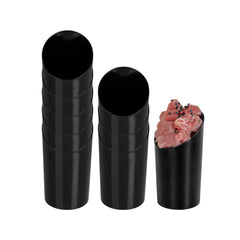 Mini Serve 3 oz Round Incline Shot Glass - Black, Plastic - 2