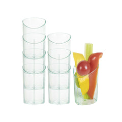 Mini Serve 3 oz Seagreen Plastic Triangolo Shot Glass - 1 3/4