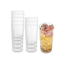 Mini Serve 2 oz Round Clear Plastic Cannello Shot Glass - 1 1/2