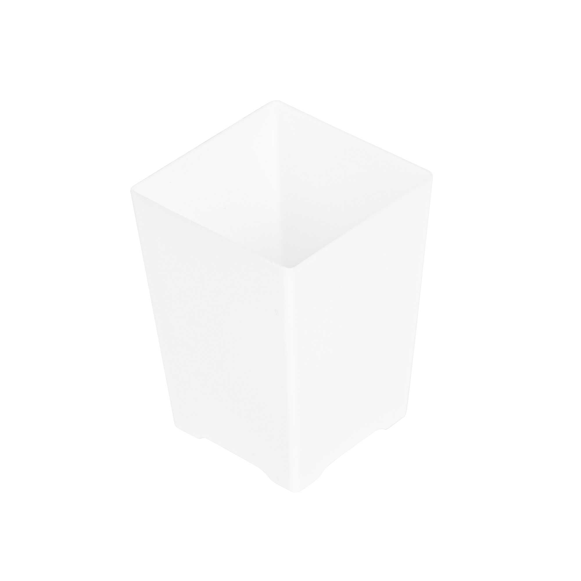 4 oz Square White Plastic Tall Quadrato Cup - 2" x 2 3/4" x 2" - 100 count box