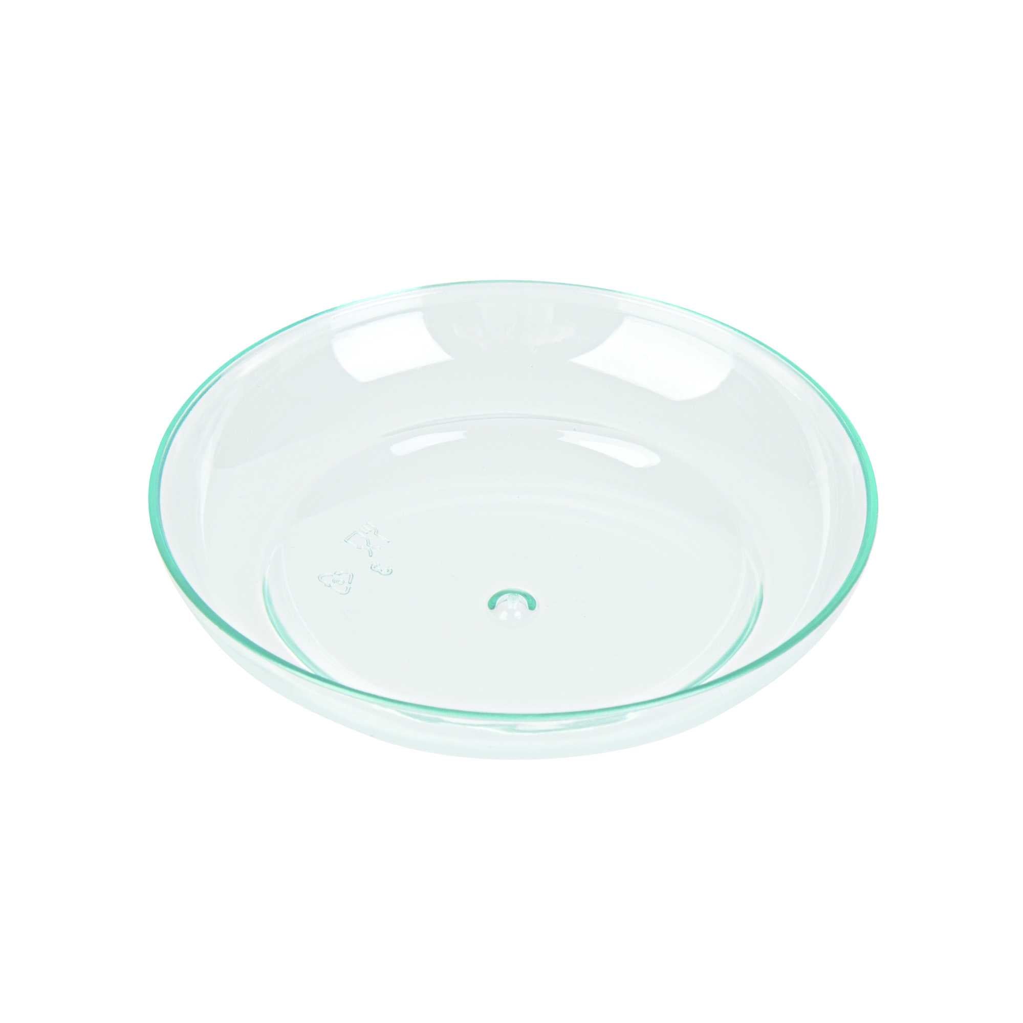 Mini Serve Round Seagreen Plastic Mini Rotondo Plate - 3 1/4" x 3 1/4" x 3/4" - 100 count box