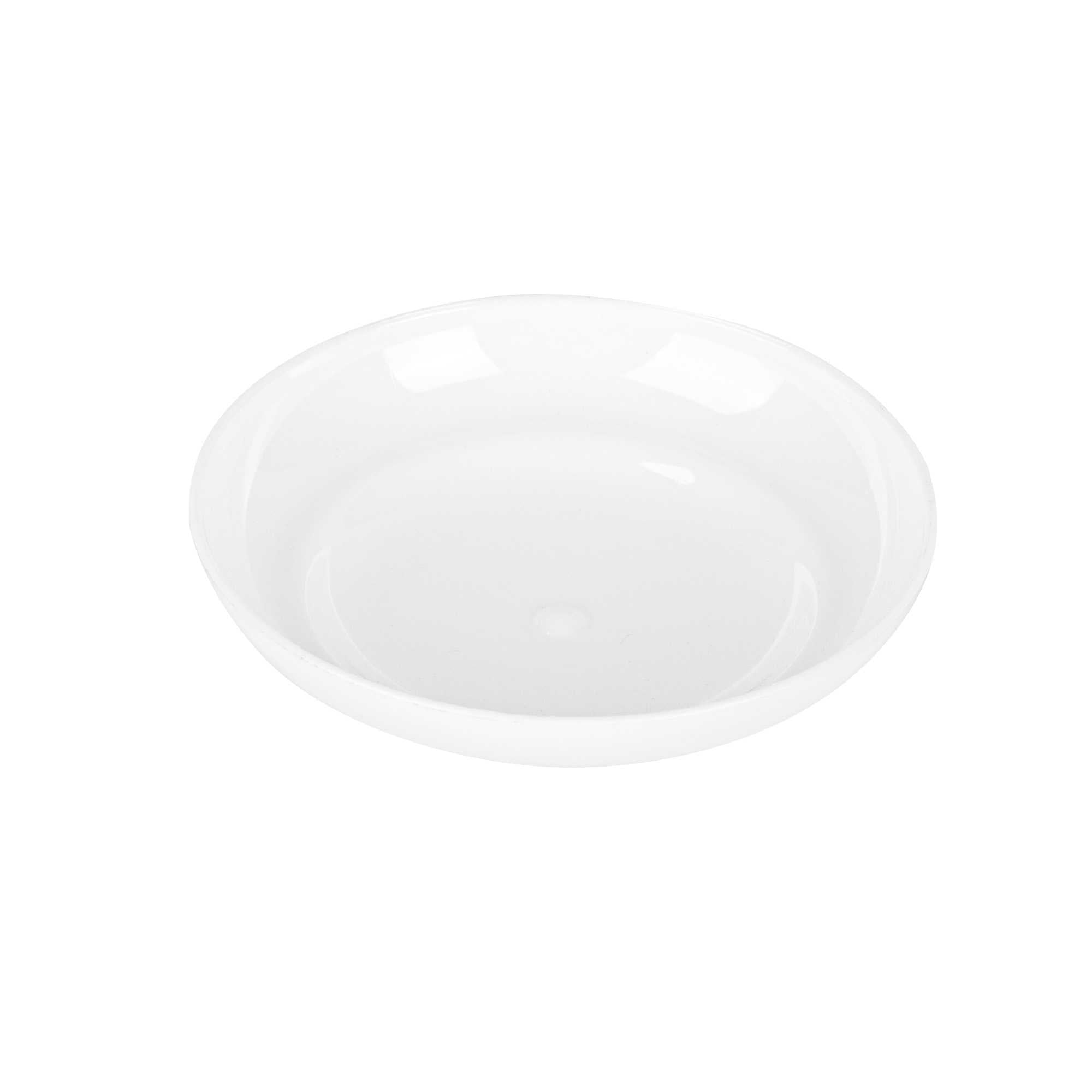 Mini Serve Round White Plastic Mini Rotondo Plate - 3 1/4" x 3 1/4" x 3/4" - 100 count box