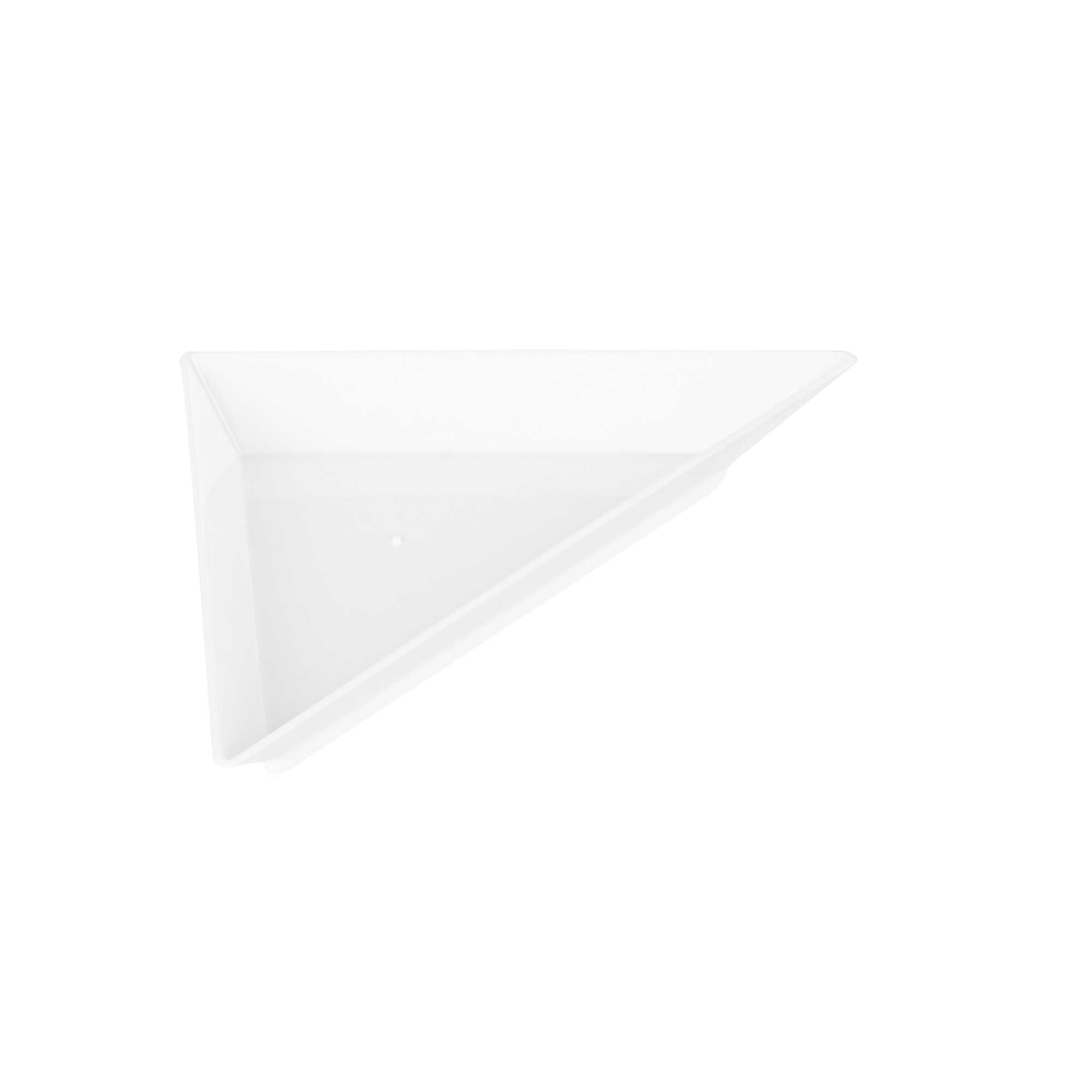 Mini Serve White Plastic Mini Triangolo Appetizer Plate - 4" x 2" - 100 count box