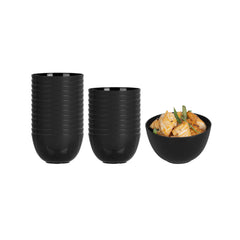 Mini Serve 4 oz Round Black Plastic Bodega Cup - 3
