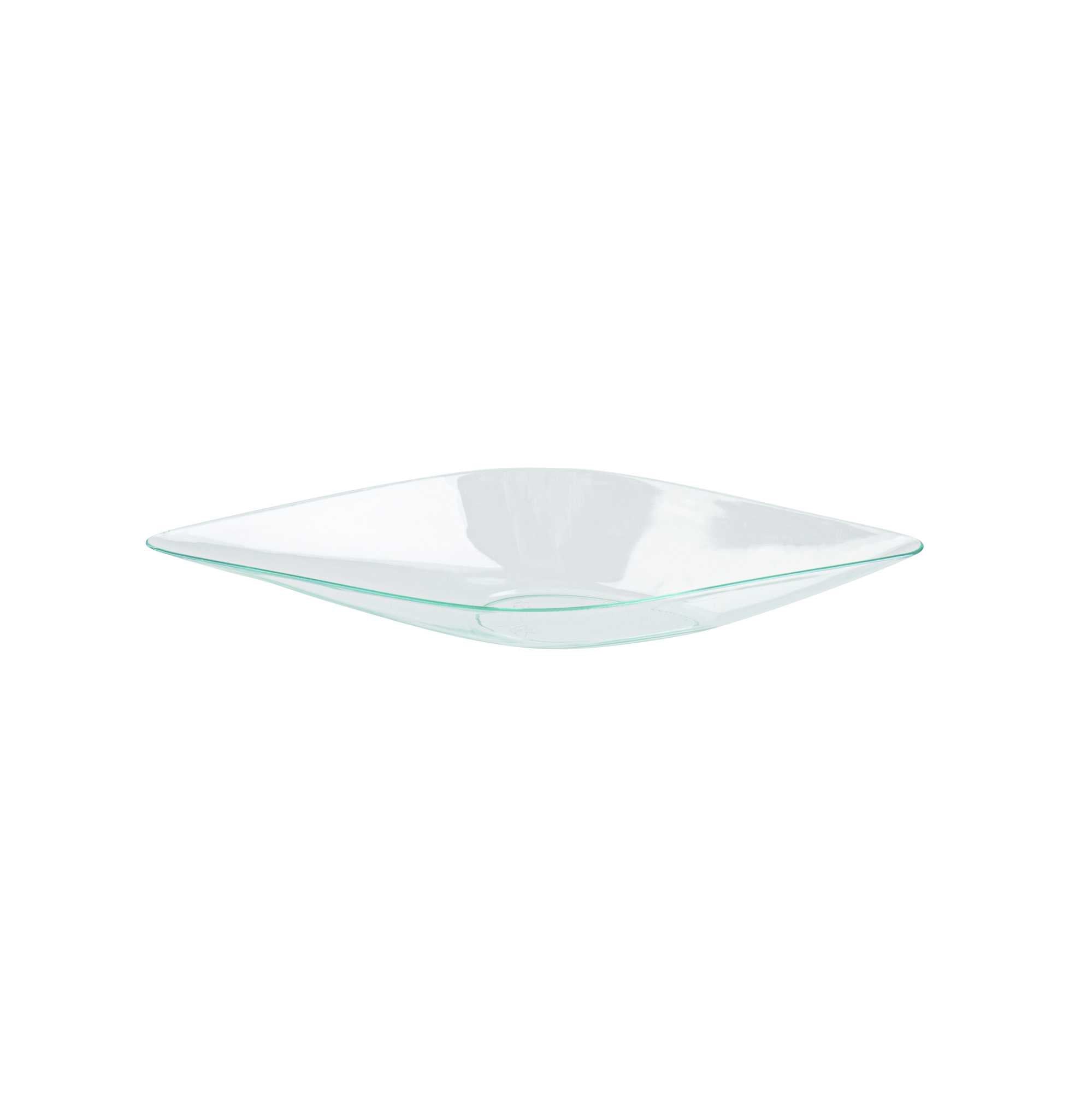 Mini Serve Diamond Seagreen Plastic Canoe Dish - 5" x 1 1/2" x 3/4" - 100 count box