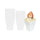 Mini Serve 2 oz Square White Plastic Bonito Cup - 1 3/4" x 1 3/4" x 2 1/4" - 100 count box