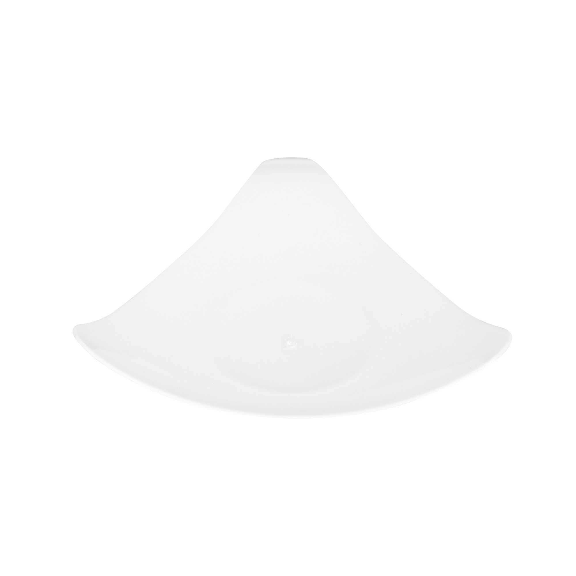 Mini Serve Triangle White Plastic Shooting Star Appetizer Plate - 3" x 3" - 100 count box