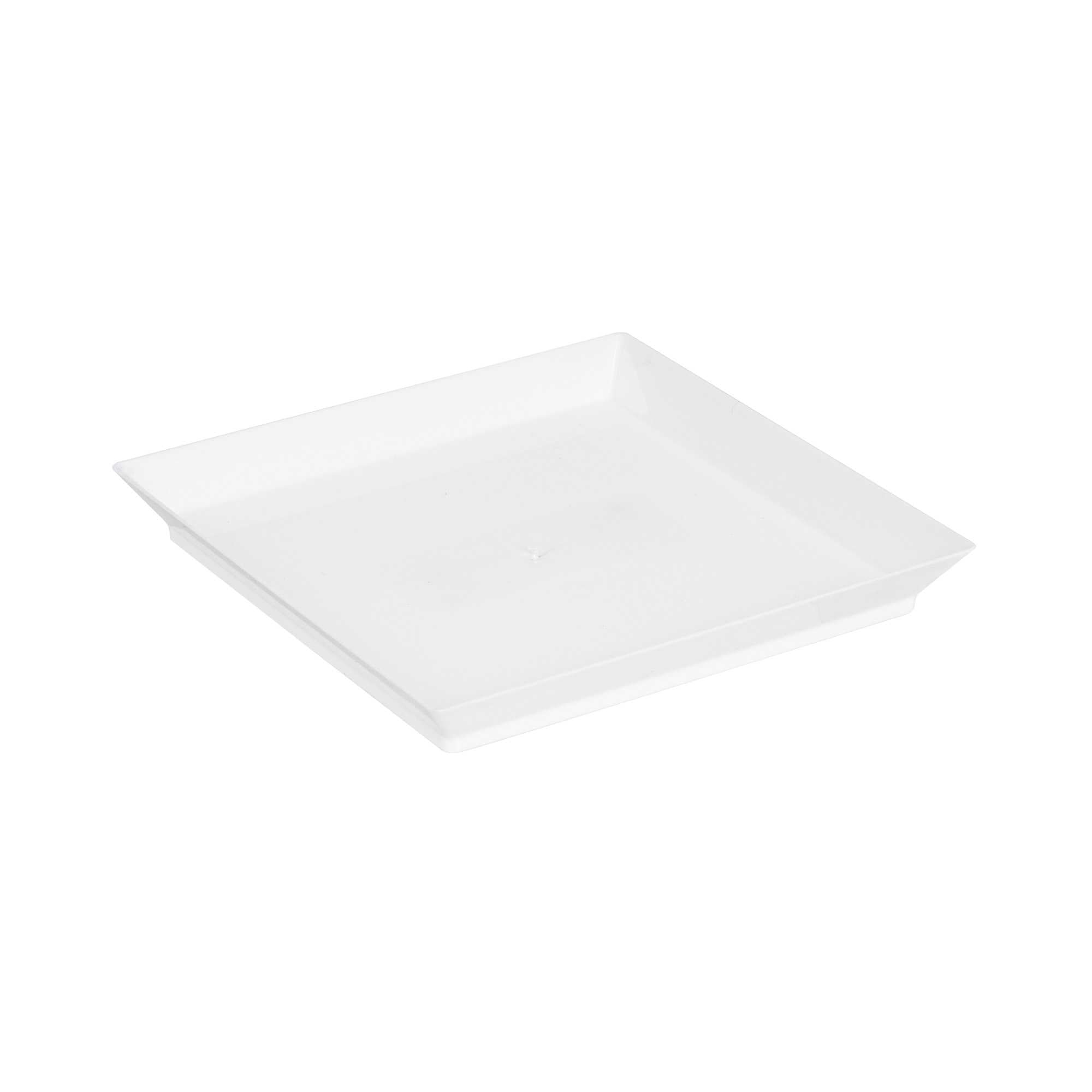 Square White Plastic Medium Modern Plate - 5