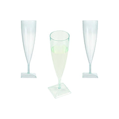 Bev Tek 5 oz Seagreen Plastic Champagne Flute - 2