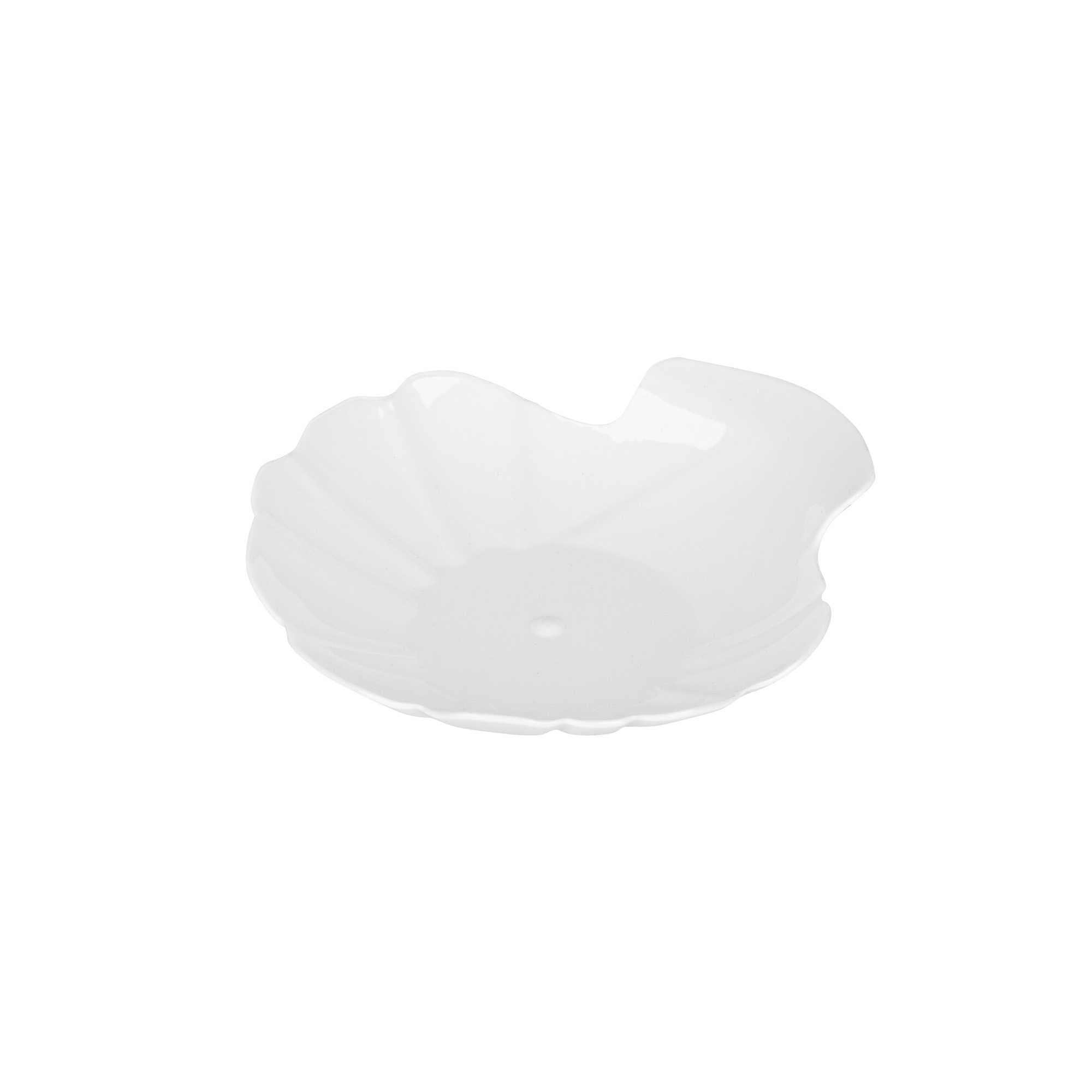 Mini Serve White Plastic Shell Plate - 3 1/4" x 3 1/4" x 1/2" - 100 count box