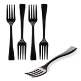 Mini Serve Black Plastic Mini Fork - 4" - 500 count box