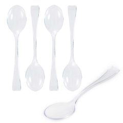 Mini Serve Clear Plastic Mini Spoon - 4