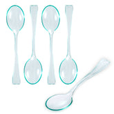 Mini Serve Seagreen Plastic Mini Spoon - 4" - 500 count box