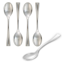 Mini Serve Silver Plastic Mini Spoon - 4