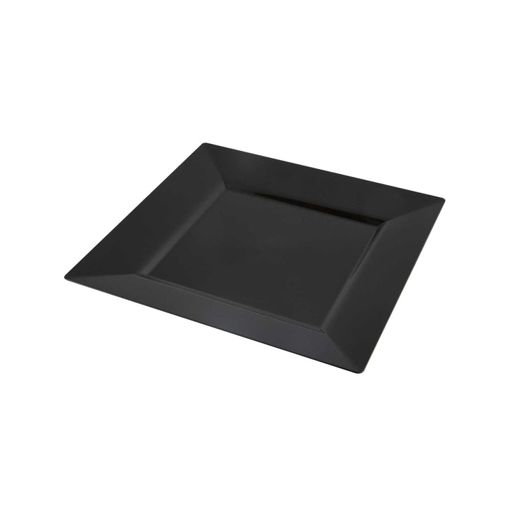 Disposable Plates Black Square Dinner Plates Square Black Plastic Modern Plate 100 Count Box Restaurantware