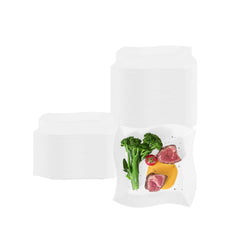 Maxi Serve Square White Plastic Medium Aqua Plate - 7