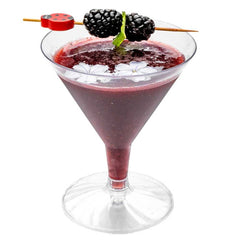 Bev Tek 5 oz Round Clear Plastic Medium Martini Glass - 3 1/4