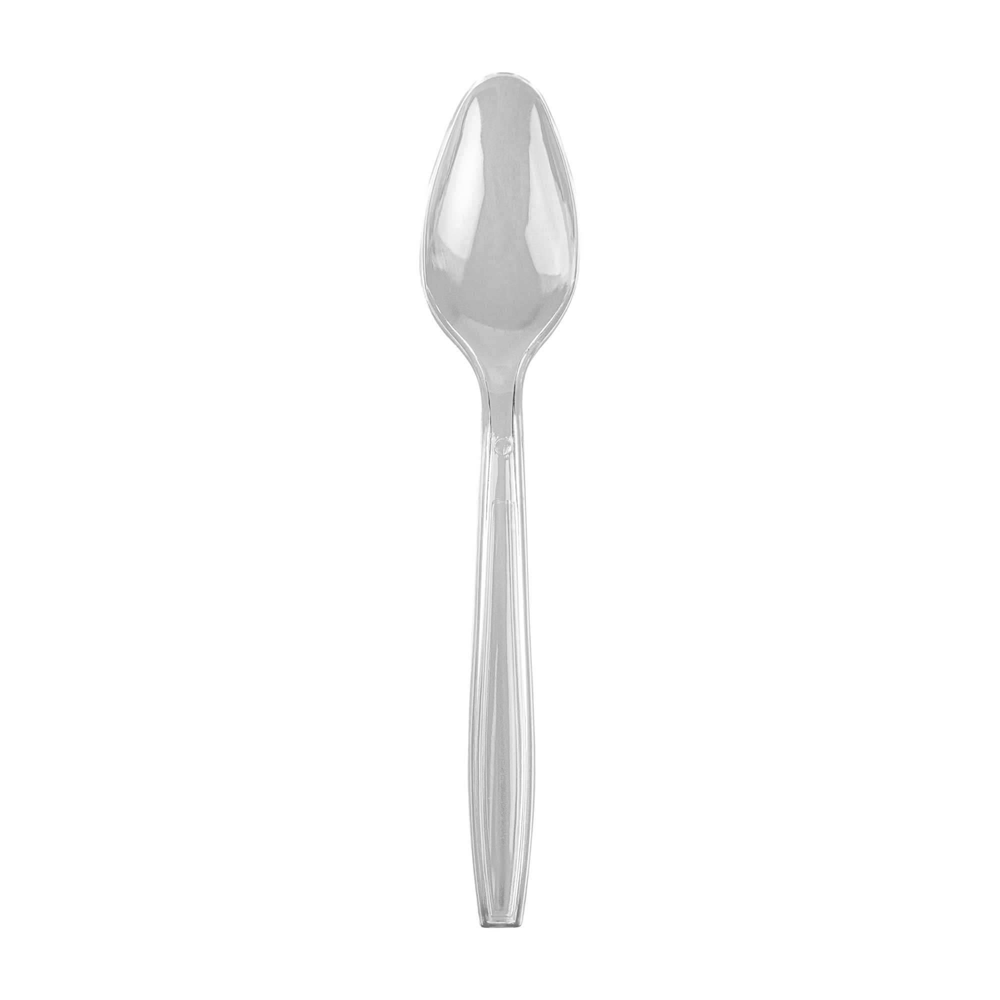 Chef 101 Clear Plastic Spoon - 6 1/2" x 1 1/4" x 1/2" - 250 count box