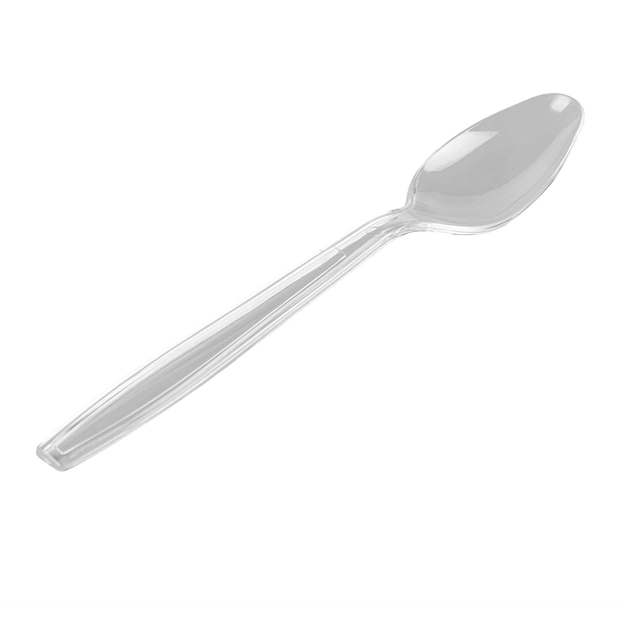 Chef 101 Clear Plastic Spoon - 6 1/2" x 1 1/4" x 1/2" - 250 count box