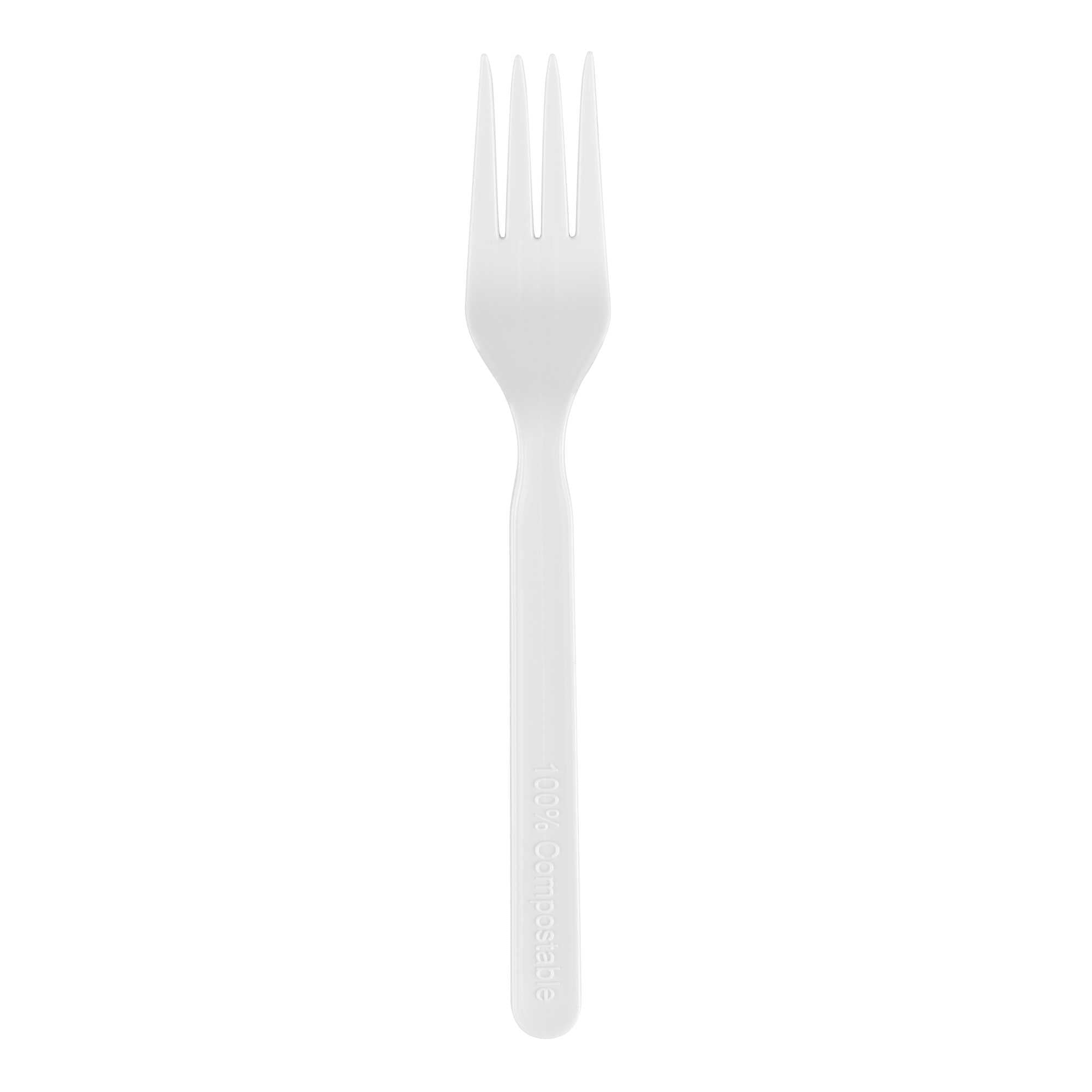 Basic Nature White PLA Plastic Fork - Compostable - 6 1/2" - 50 count box