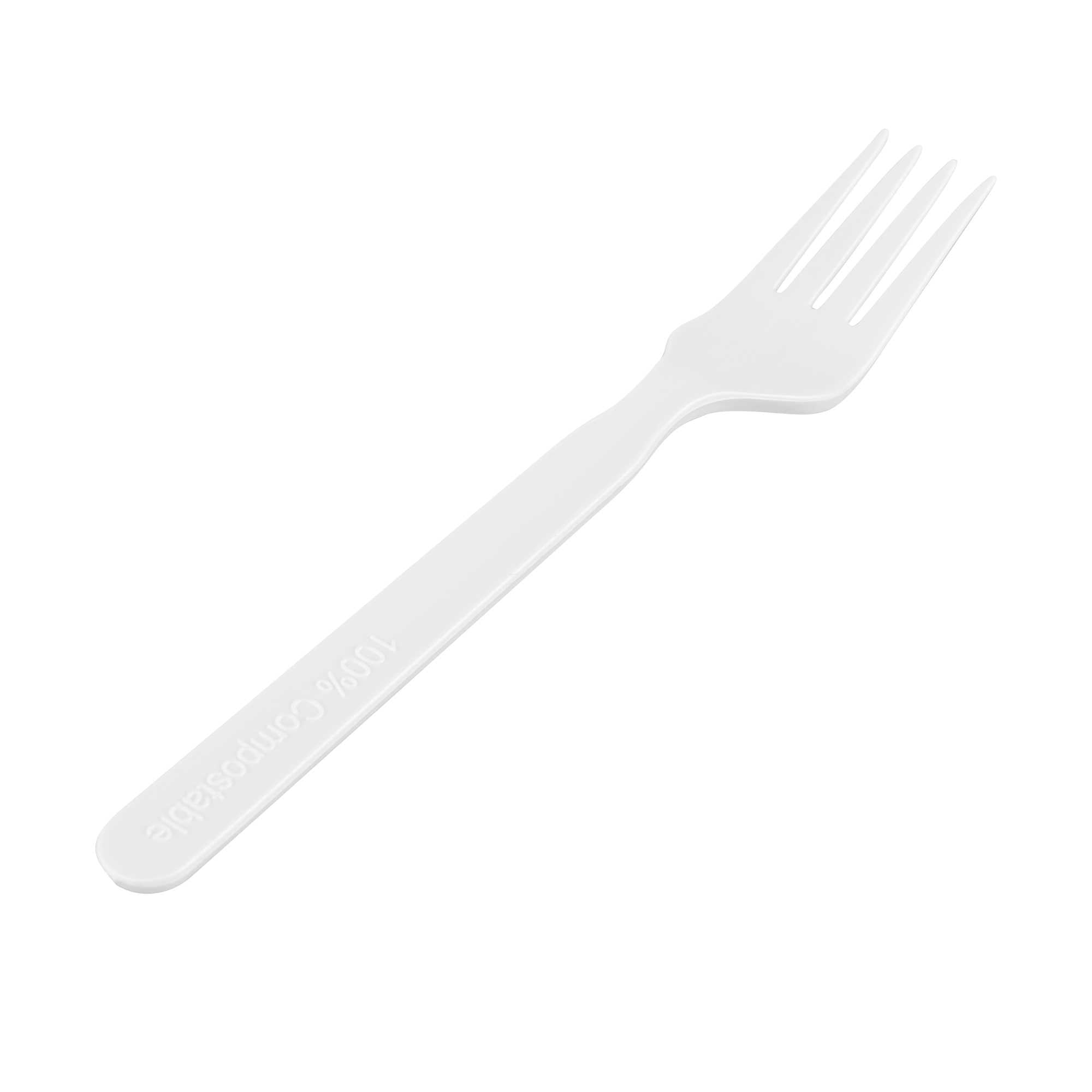 Basic Nature White PLA Plastic Fork - Compostable - 6 1/2" - 50 count box