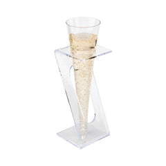 4 oz Clear Plastic Medium Champagne Flute - Stand Sold Separately - 5 1/2