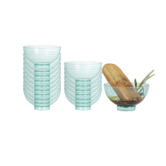 Mini Serve 2 oz Round Seagreen Plastic Coppa Bowl - 2 1/2
