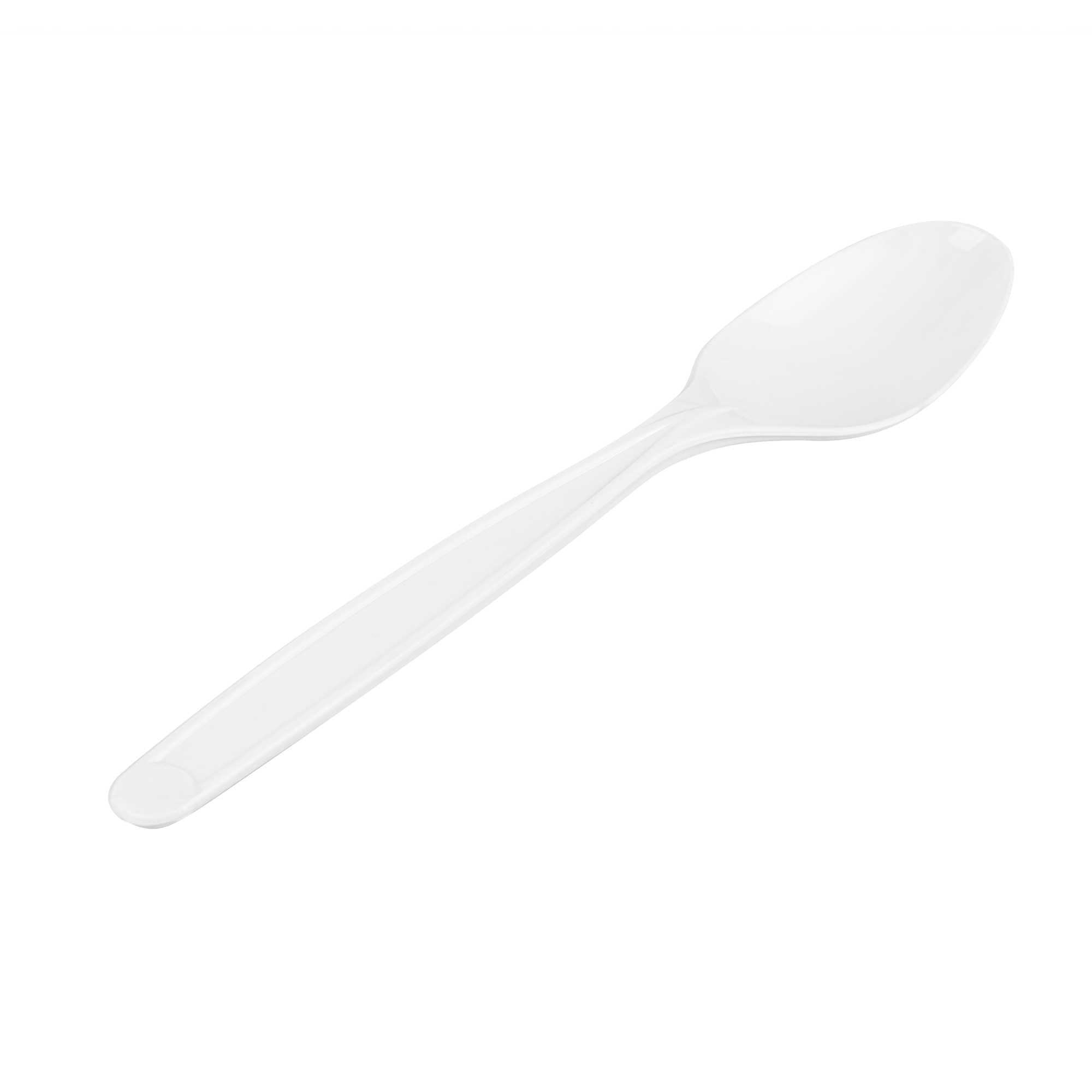 Basic Nature White PLA Plastic Spoon - Compostable - 6 1/4" x 1 1/4" x 1/2" - 50 count box
