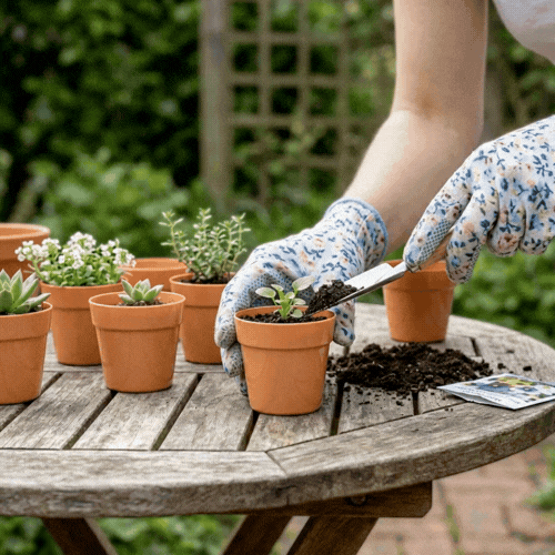 pots for plants small 4 oz Round Terracotta Plastic Mini Flower Pot - 2 1/2 inch x 2 1/2 inch x 2 1/2 inch