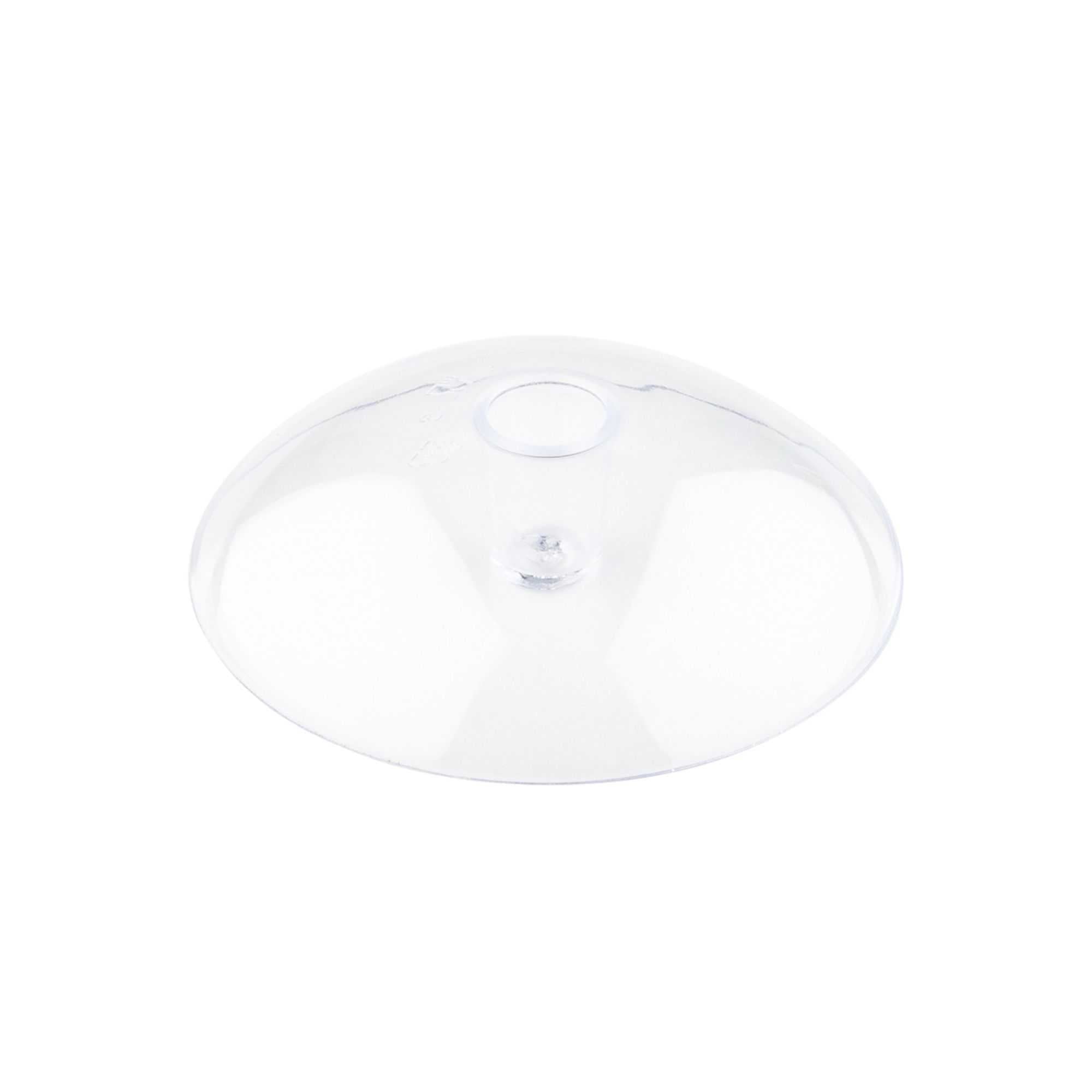 Bev Tek Round Clear Plastic Individual Champagne Flute Base - 2 1/2" x 1/4" - 100 count box