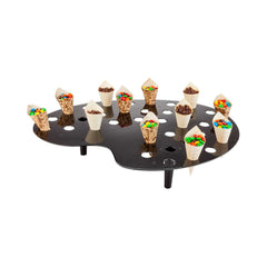 Cone Tek Black Plastic Palette Cone Holder - For Mini Cones, 35 slots - 16