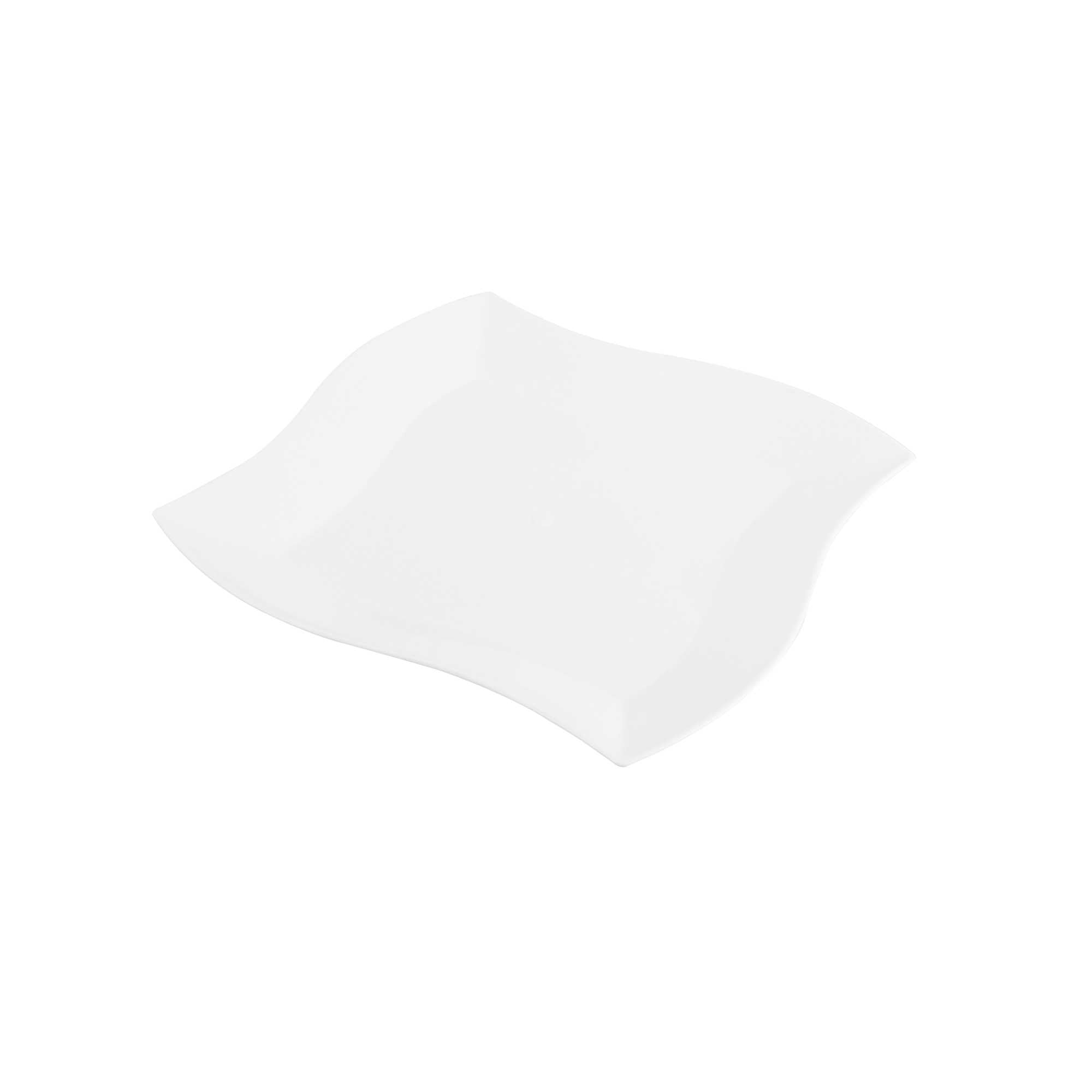 Maxi Serve Square White Plastic Large Aqua Plate - 9" x 9" x 1/2" - 100 count box