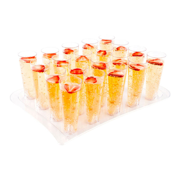 Bev Tek 5 oz Round Clear Plastic Tall Cocktail Glass - 2