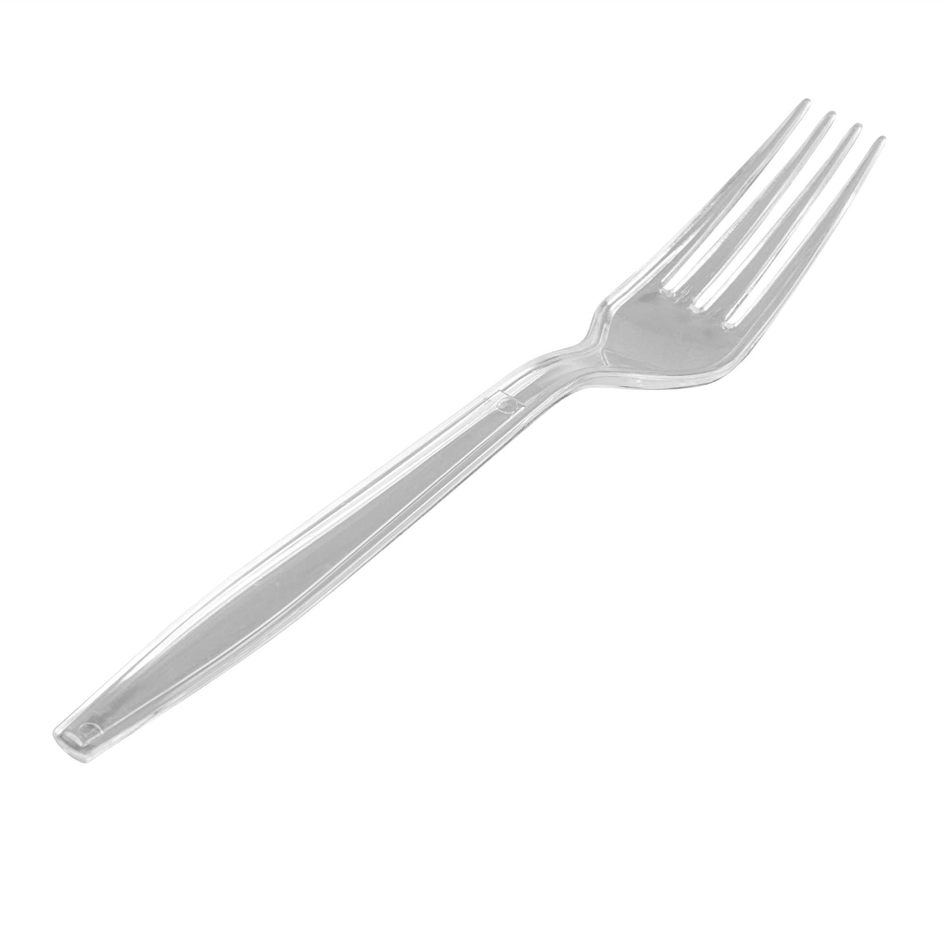 Moderna Clear Plastic Fork - 7 1/4" - 250 count box