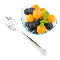 Silver Plastic Moderna Dessert Spoon - 5 1/2