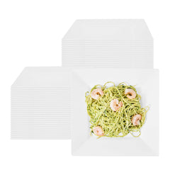 Maxi Serve Square White Plastic Dinner Plate - 10 3/4