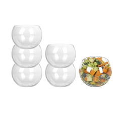 clear plastic cups with fishing lure inside Mini Serve 4 oz Sphere Clear Plastic Cup - 2 3/4" x 2 3/4" x 2 1/4"
