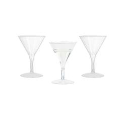 Bev Tek 2 oz Round Clear Plastic Mini Martini Glass - 2 1/2