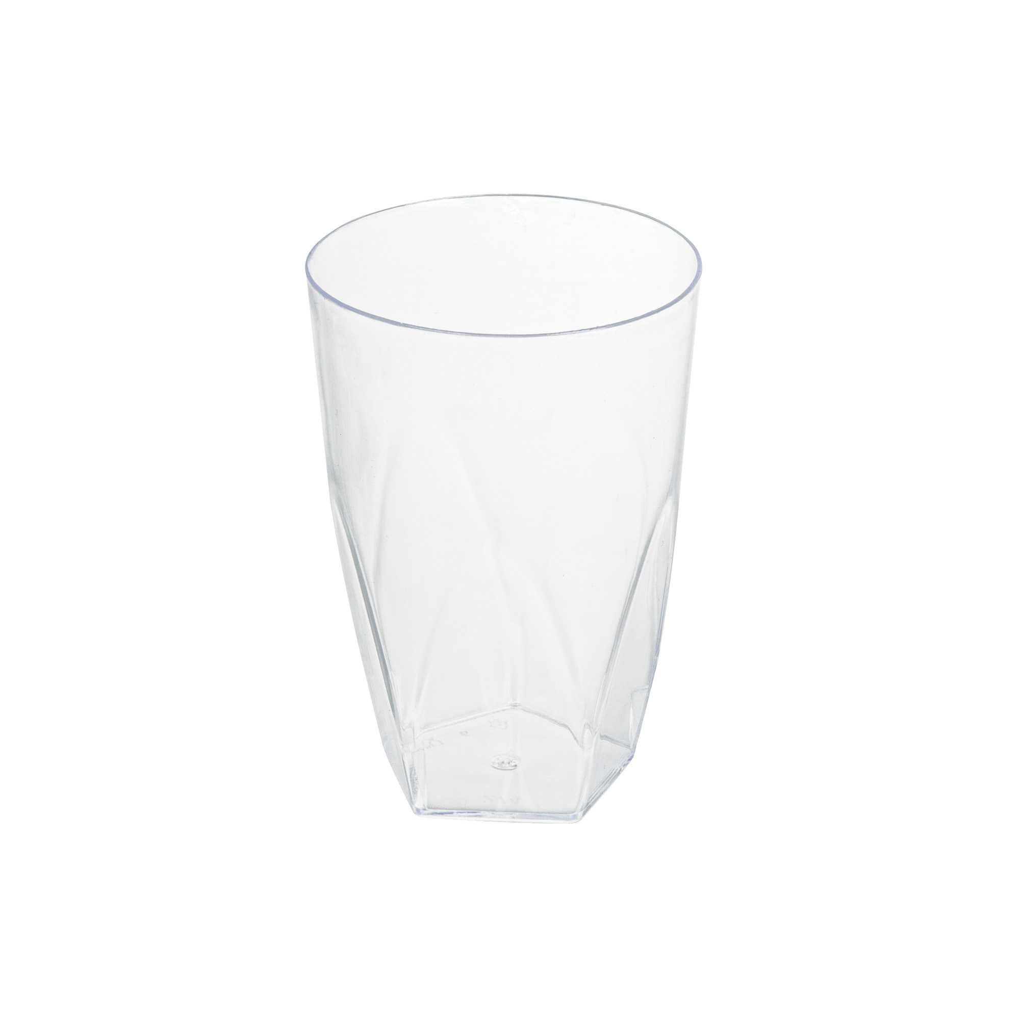 Bev Tek 5 oz Round Clear Plastic Edge Glass - 2 1/4" x 2 1/4" x 3 1/4" - 100 count box