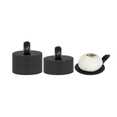 Pastry Tek Round Black Plastic Pastry Pallet - 3